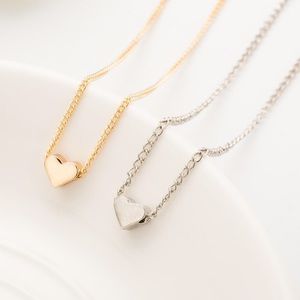 Gold and Silver Tiny Heart Necklace Trendy